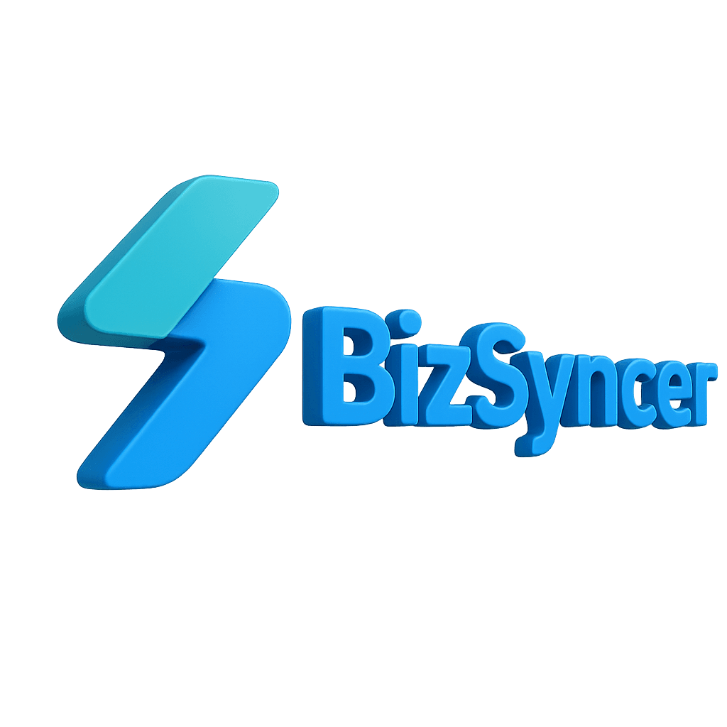 BizSyncer 3D Logo Background